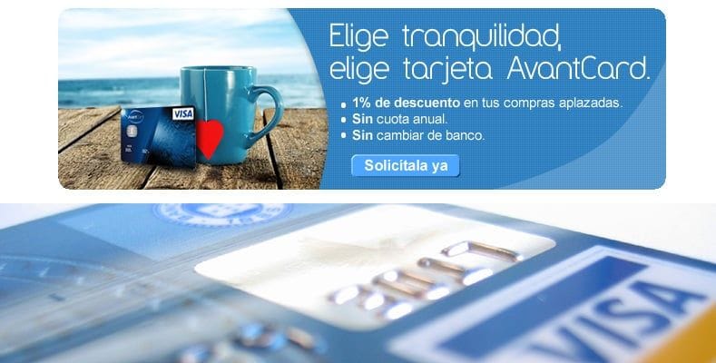 tarjeta avantcard visa